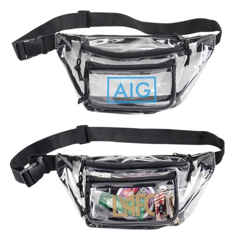 Clear Triple Zipper Fanny Pack